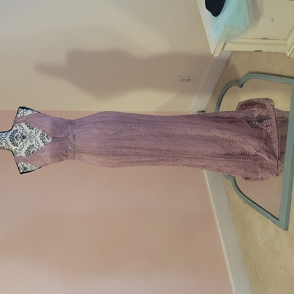 Beautiful mauve color lace dress